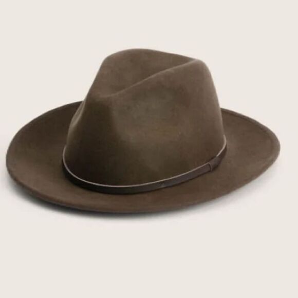 NWT New William + Bear Kids Little Brown Fedora Wool Sun Hat SM-LG Adjustable - Picture 1 of 16